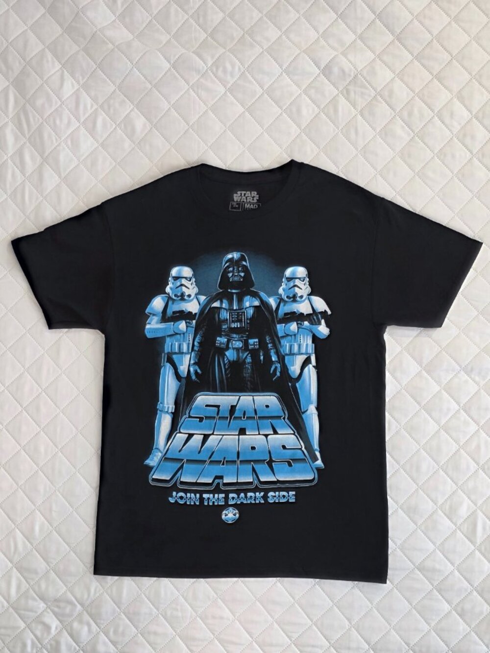 Star Wars Darth Vader Stormtrooper Graphic Tee Men’s Medium Black MAD Engine